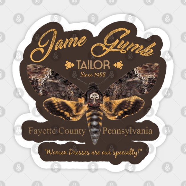 Jame Gumb, Tailor from SILENCE OF THE LAMBS Sticker by hauntedjack